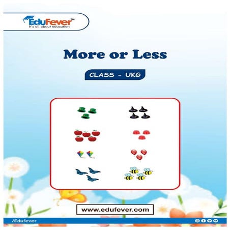 More or less - UKG Worksheet | PDF