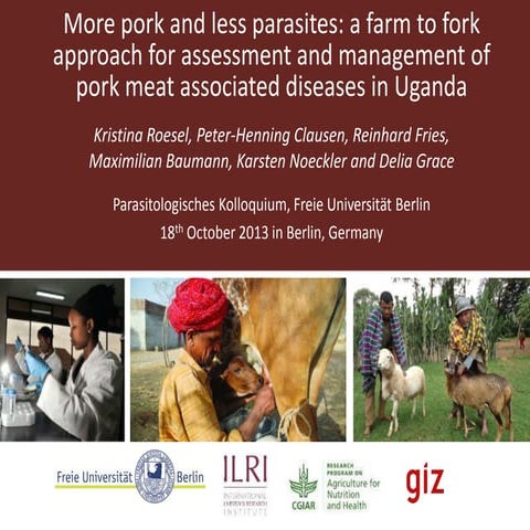 More pork and less parasites: A farm to fork approach for assessment and mana...