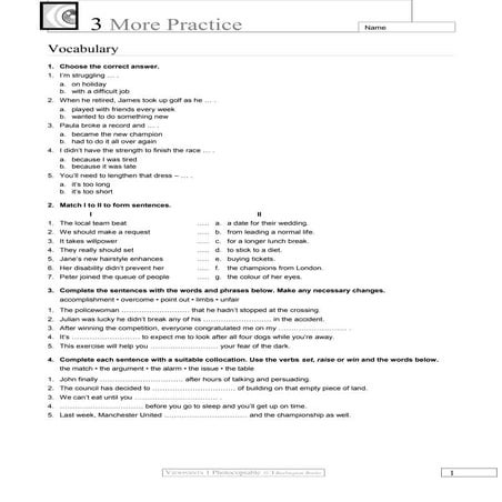 More practice unit 3