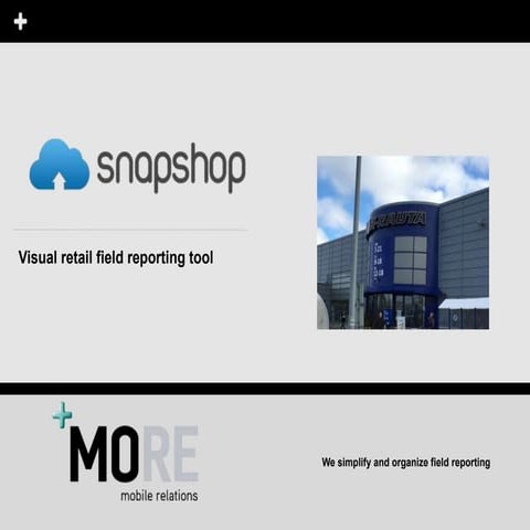 Visual retail field reporting tool