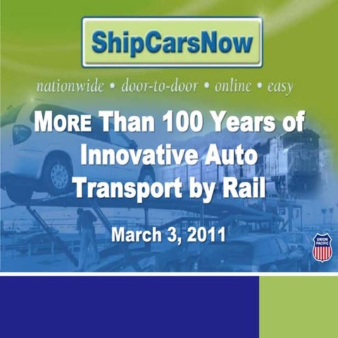 More Than 100 Years of Innovative Auto Transport by Rail 