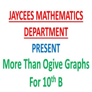 More than ogive Curves | PPTX