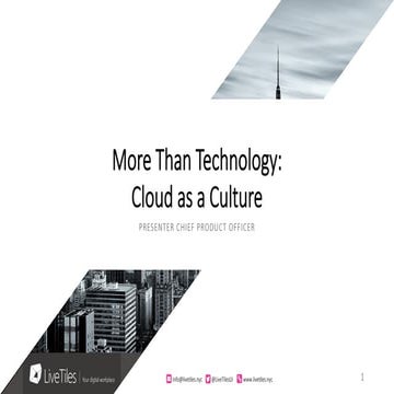 More than technology  cloud as a culture