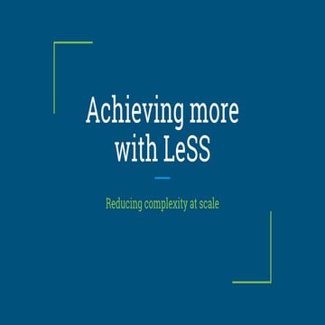 More with LeSS