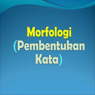Morfologi