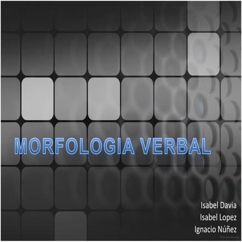 Morfologia verbal