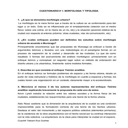 Morfologia y tipologia