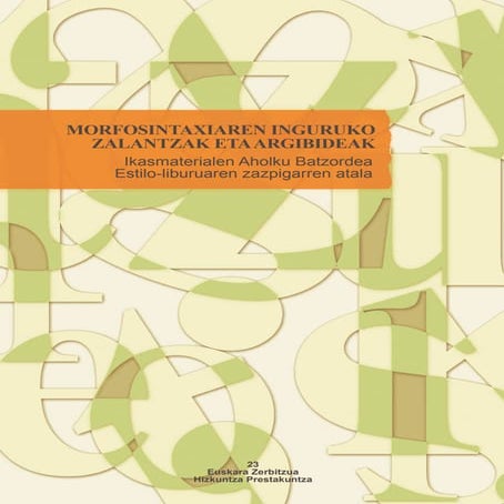 Morfosintaxiaren inguruan
