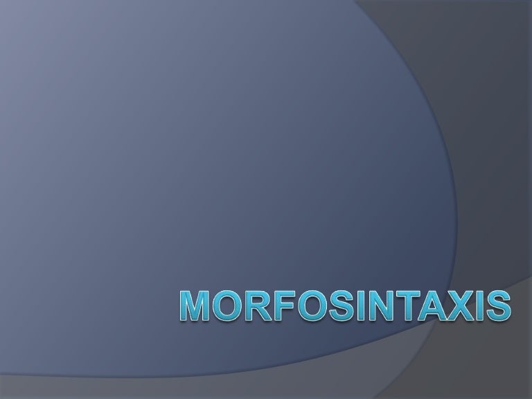 Morfosintaxis