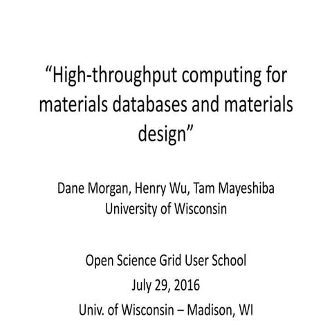 Morgan osg user school 2016 07-29 dist