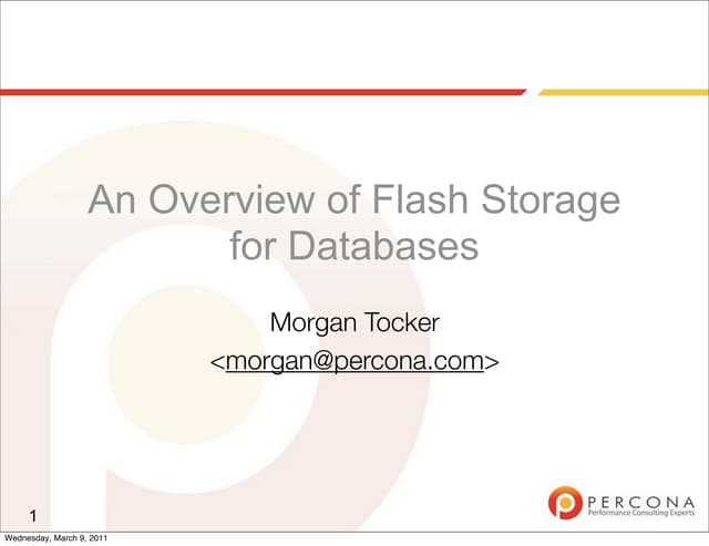 An Overview of Flash Storage for Databases