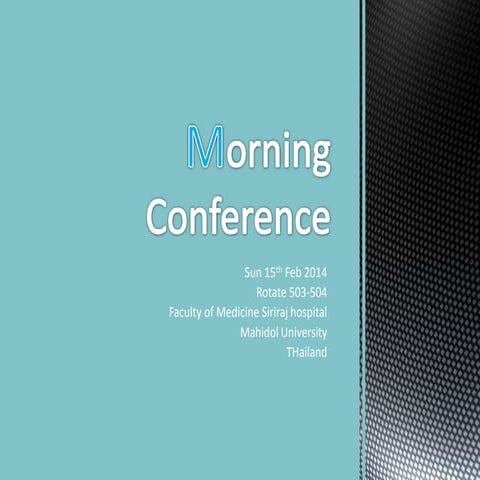 Morning conference Orthopedic - Fracture of Tibial Plateau