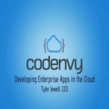 WSO2Con US 2013 - Keynote: Developing Enterprise Apps In the Cloud