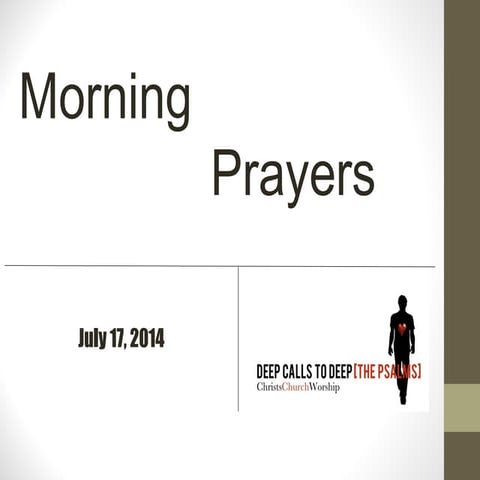 Morning Prayers July 17