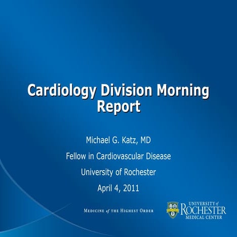 Right Ventricular Infarction - Morning report 040411