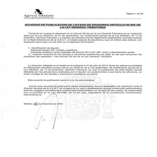 Morosos con Hacienda