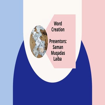 Word Crafting(Unlocking the secrets of Morphology)