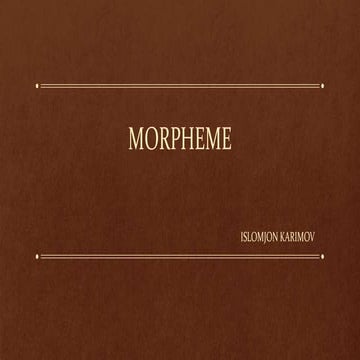 Morpheme 