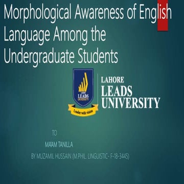 Morphological awareness