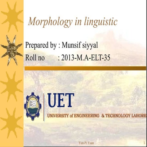 Morphology of language