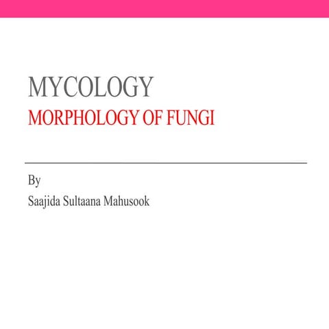 Morphology of Fungi