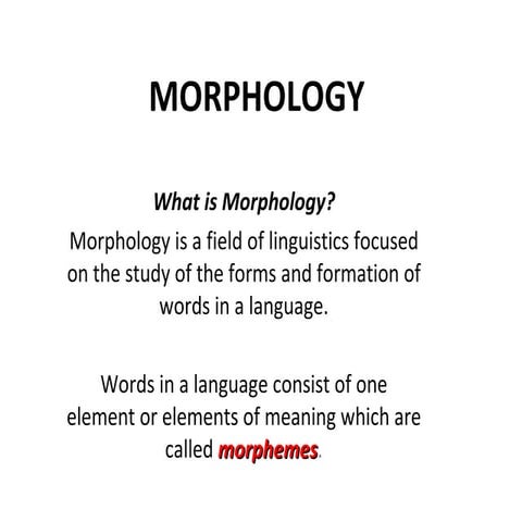 Morphology Son