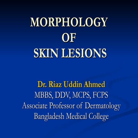 Morphology of skin lesions