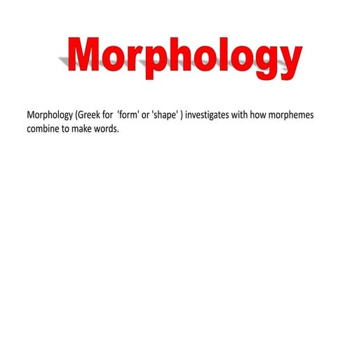 Morphonoly