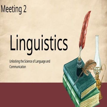 what is lingustics, structure and example | PPTX
