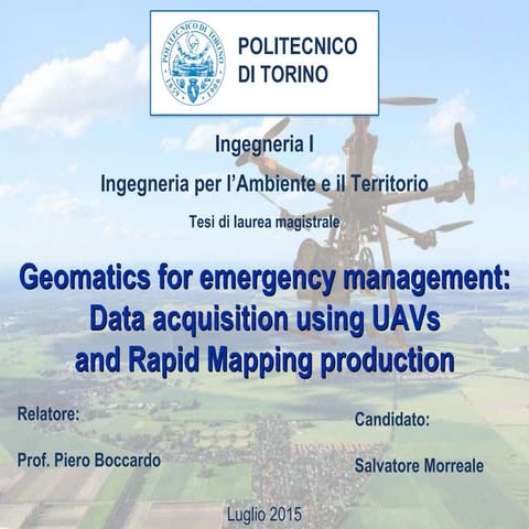 Geomatics for emergency management