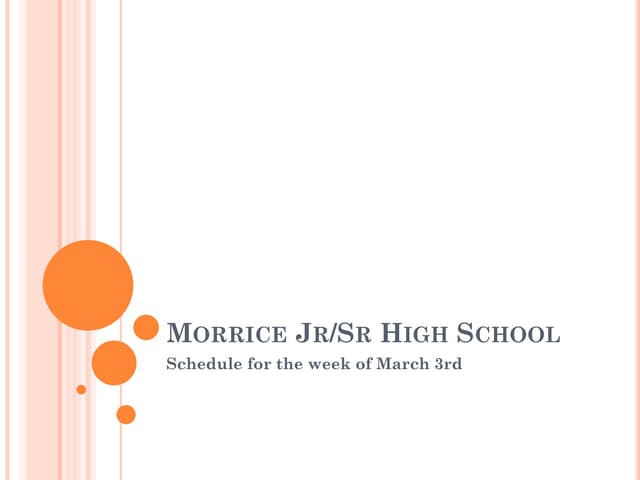 Morrice Testing Tips