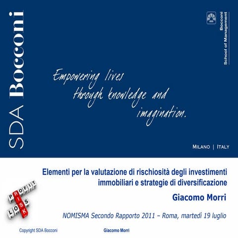 FIMIT Company profile 2010 - FIMIT SGR Fondi Immobiliari Italiani | PDF