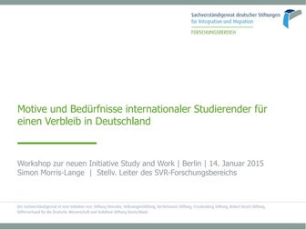 Motive und Bedürfnisse internationaler Studierender für einen Verbleib in Deu...