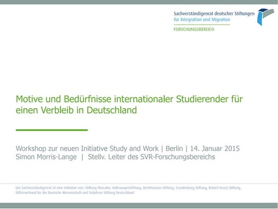Motive und Bedürfnisse internationaler Studierender für einen Verbleib in Deu...
