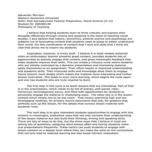 PLLP Reflection Paper | PDF