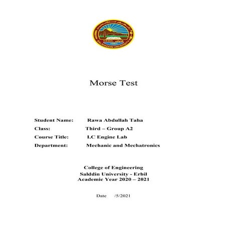 Morse test r