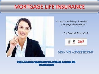 Best mortgage life insurance Toll free Number 1-800-929-0625