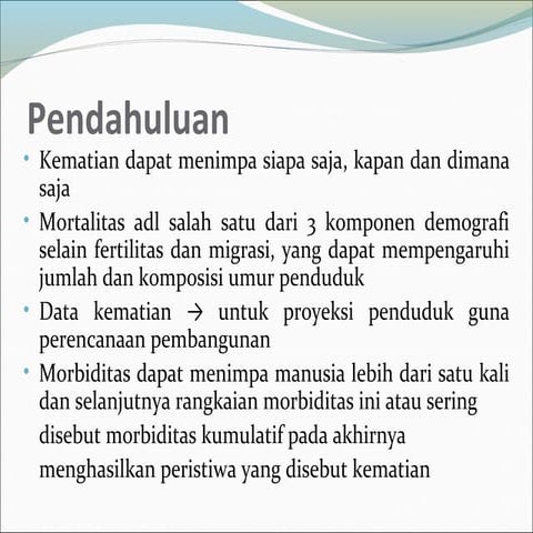 Mortalitas dan Morbiditas