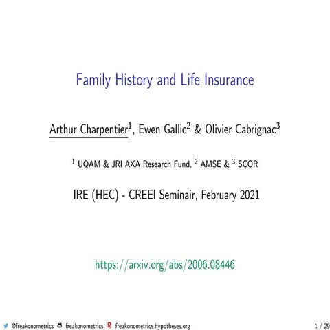 Family History and Life Insurance