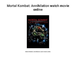Mortal Kombat: Annihilation watch movie online