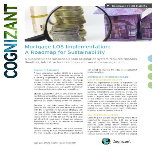 Mortgage LOS Implementation: A Roadmap for Sustainability