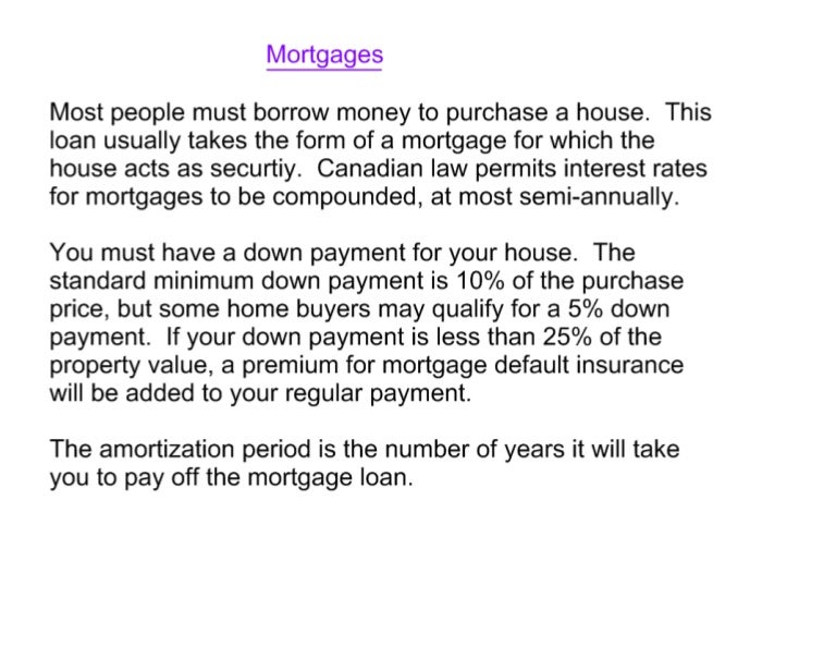 Mortgage notes