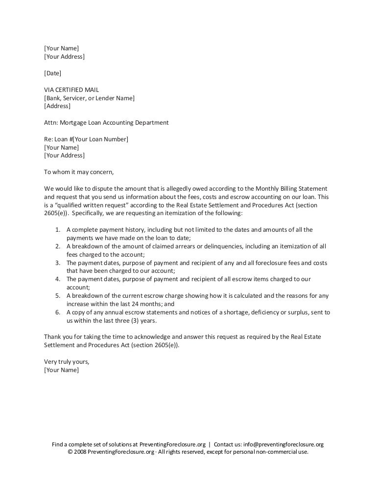 Mortgage payment fee_itemization