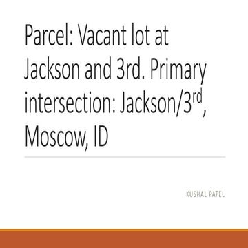 Moscow, ID case study traffic operation