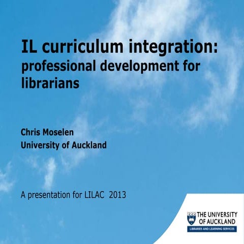 Moselen - Information literacy curriculum integration: a professional develop...