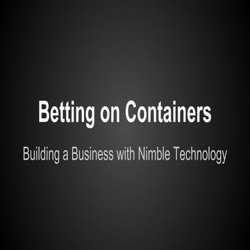 Mo' servers Mo' problems: Using containers at GetPantheon.com
