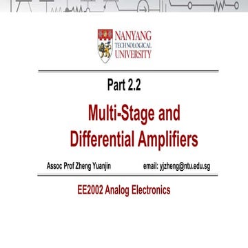 Mosfet differential amplifiers (content)