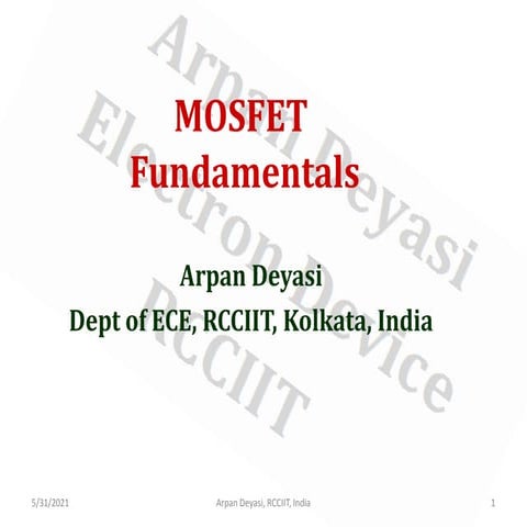 Mosfet fundamentals