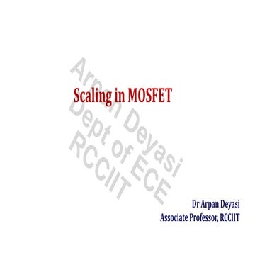 Scaling in conventional MOSFET for constant electric field and constant voltage