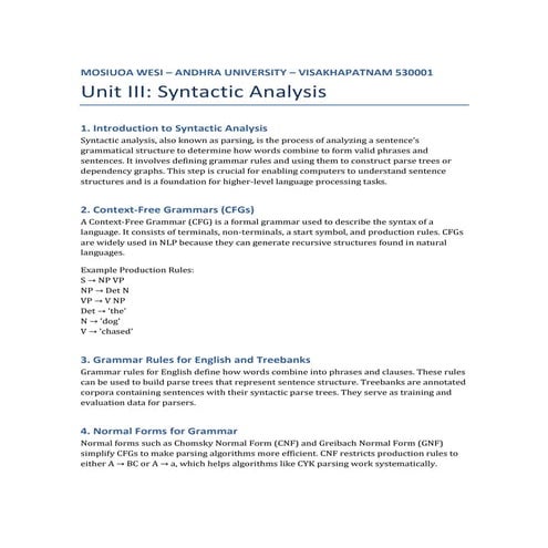 MOSIUOA WESI NLP UNIT THIRD SEMESTER AUCE